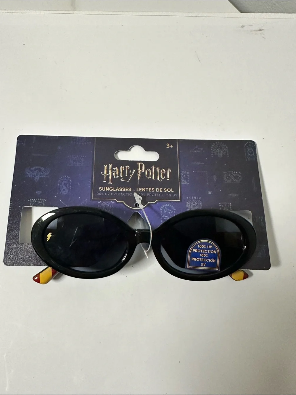 Harry Potter Kids Black Sunglasses with Yellow-Red Temple Tips
